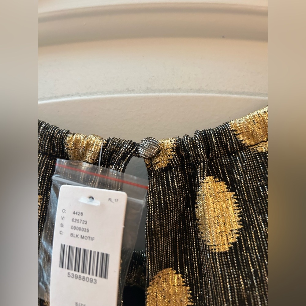 ANTHROPOLOGIE Sunday in Brooklyn Gold Confetti Halter Midi Dress, Size 2X, NWT - Picture 5 of 10